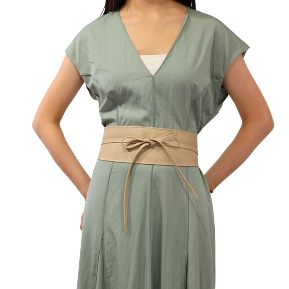 8218 Obi Belt For Women – Wide Waist In Faux Leather, Mica- Tan Beige main image 6
